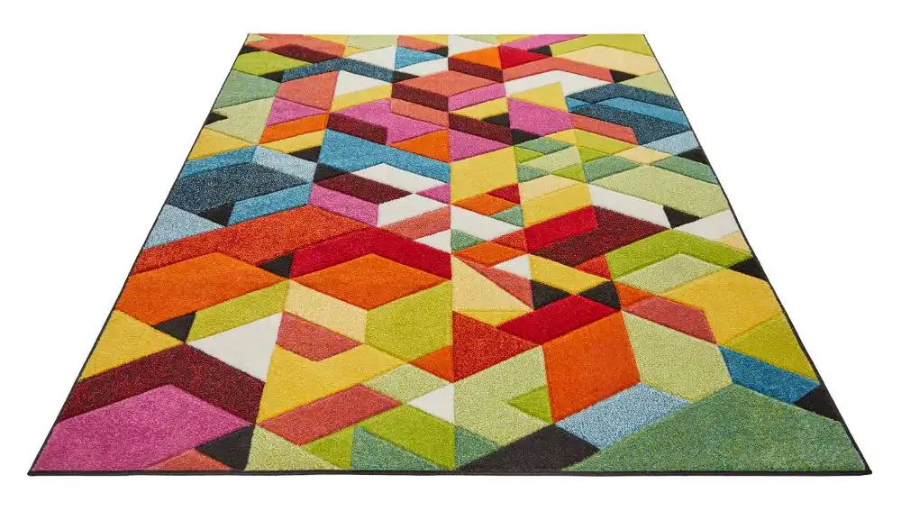Concept Looms viva viv101 Multicoloured Living Room Geometric Rug.