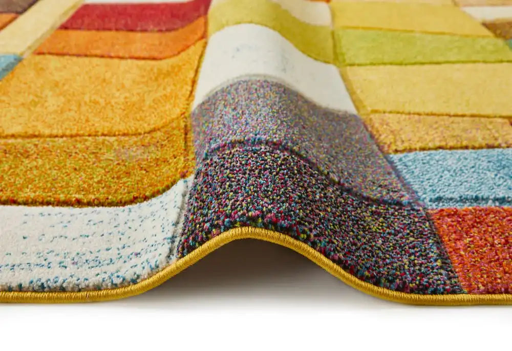 Concept Looms viva viv102 Multicoloured Living Room Geometric Rug.