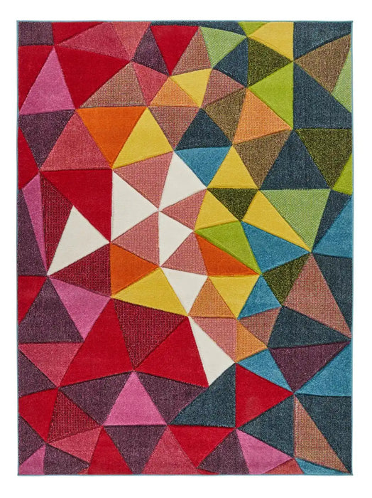 Concept Looms viva viv103 Multicoloured Living Room Geometric Rug.