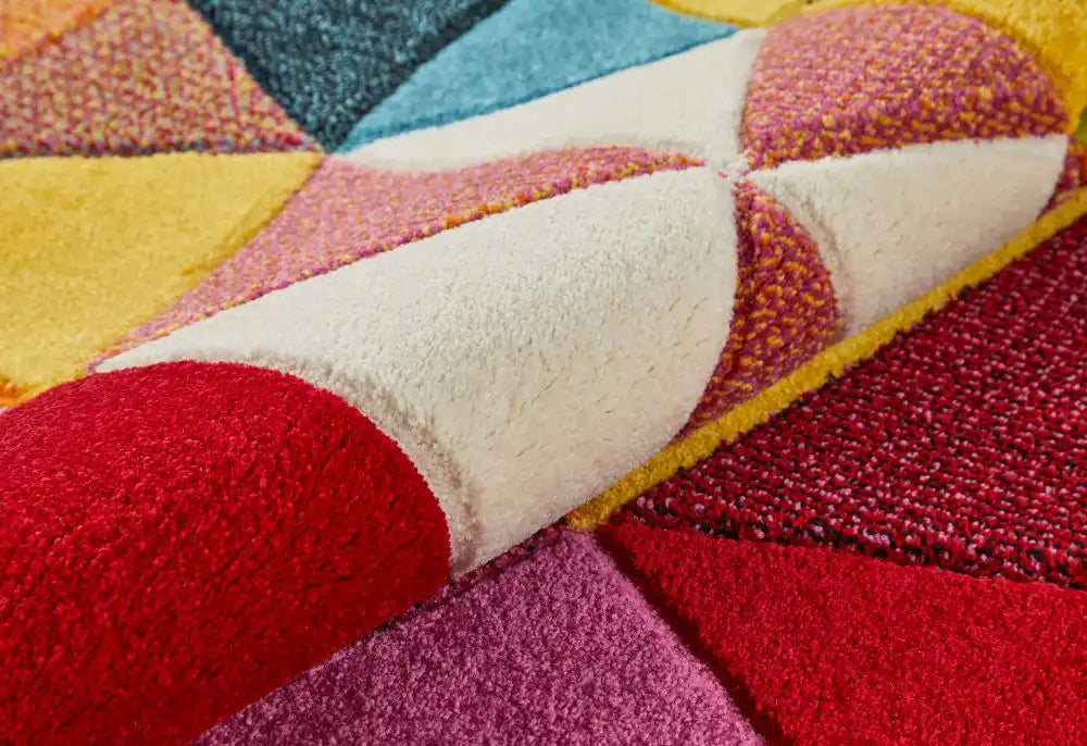 Concept Looms viva viv103 Multicoloured Living Room Geometric Rug.