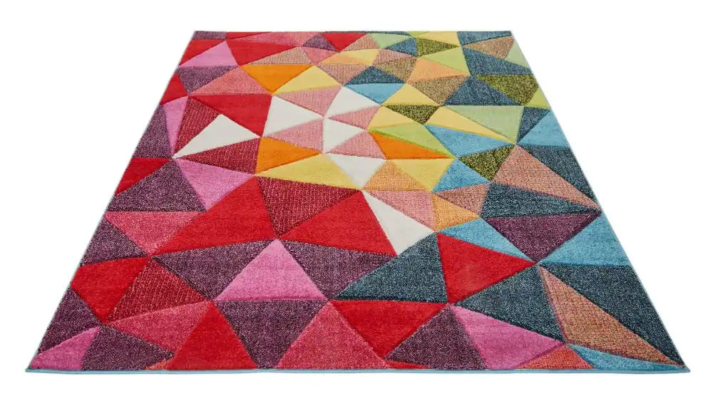 Concept Looms viva viv103 Multicoloured Living Room Geometric Rug.