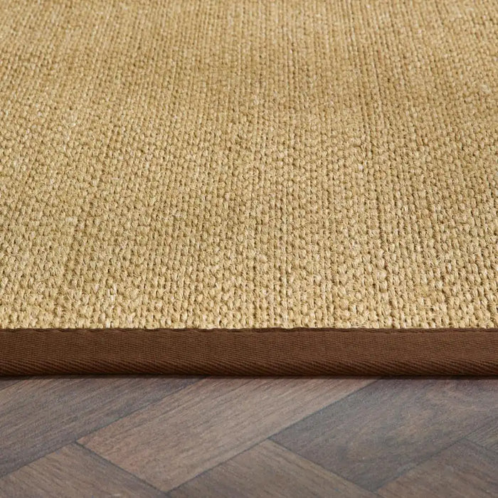 Origins origins sisal warm natural with dark brown border Beige Living Room Natural Fibre Rug.