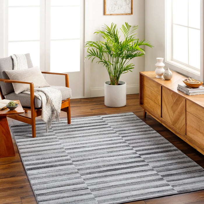 JONTHAN Scandi Modern Black Rug