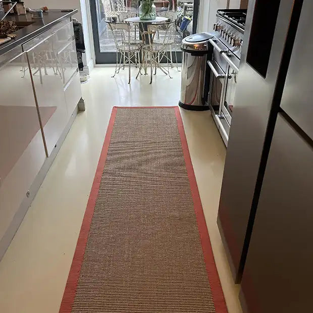 Photo by Sue B., | Asiatic sisal linen orange Living Room Natural Fibre Rug.