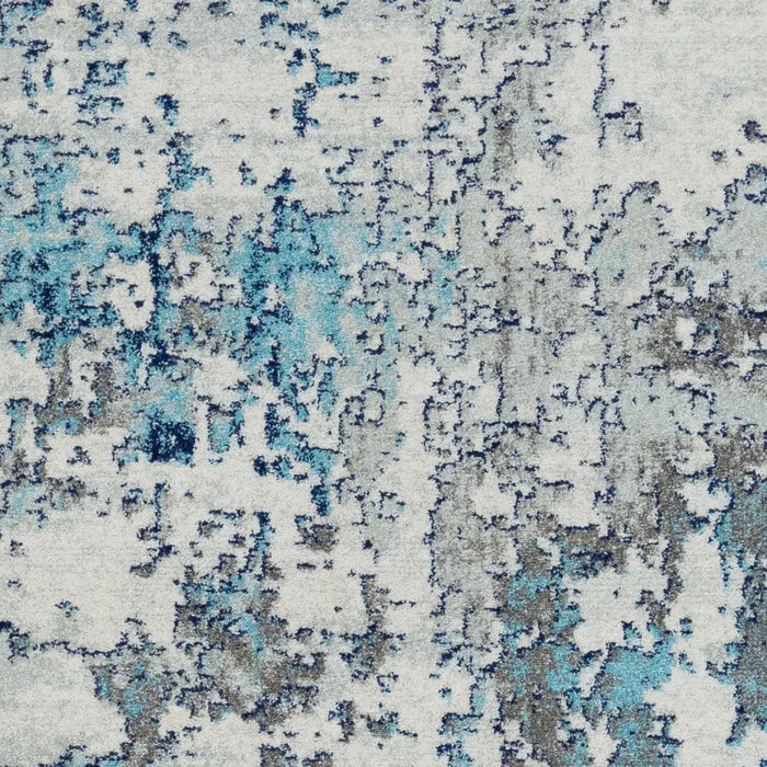 SARAH Abstract Modern Marble Navy/Aqua Rug