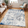 SARAH Abstract Modern Marble Dark Blue Rug