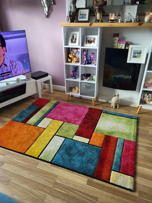 Photo by Alyson D., | Think Rugs sunrise 21821 multi Living Room  Rug.