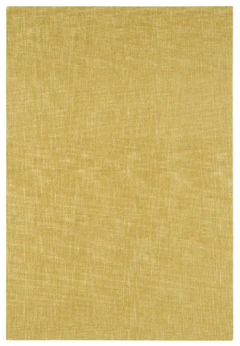 Asiatic tweed ochre Yellow Wool Rug.