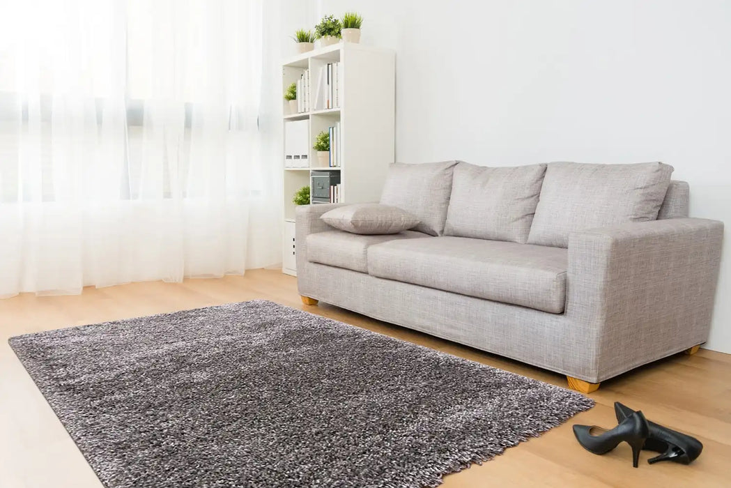 Mastercraft twilight 39001 9999 silver Grey Living Room Shaggy Rug.