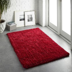 Red Rugs With Free Uk Delivery, Red Fluffy Rug