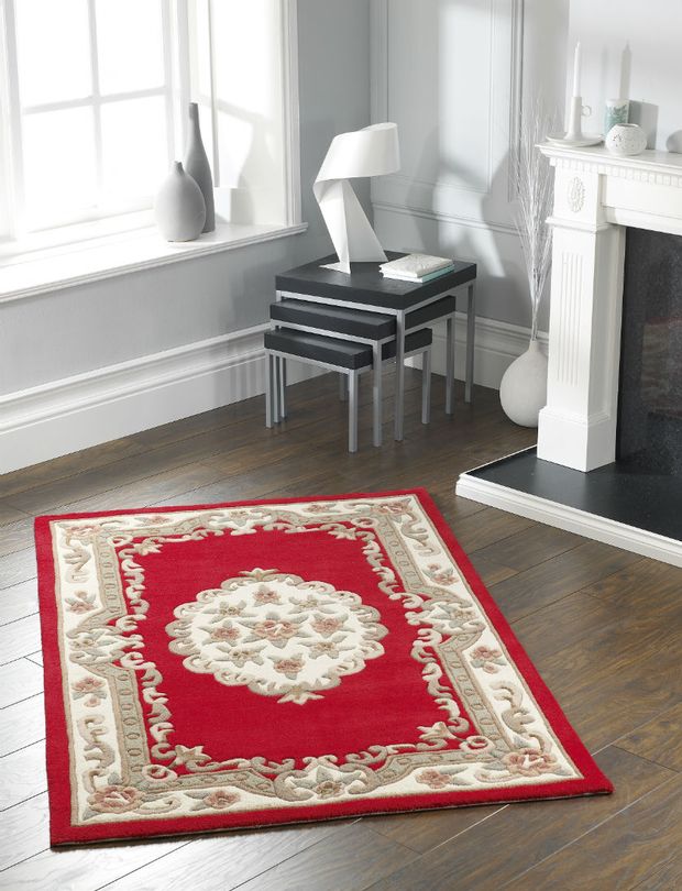 Shensi Wine Rugs, Red And Gold Rugs Uk