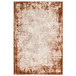 Kuza Border Terracotta Rug