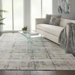 Rustic Textures RUS06 Ivory Blue Rug