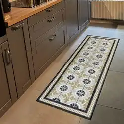 Design Washable Kitchen Tiles Rug