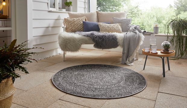 Round Outdoor Rugs Water Resistant, Striped Round Outdoor Rugs