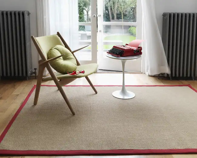 The Sisal Linen / Red rug