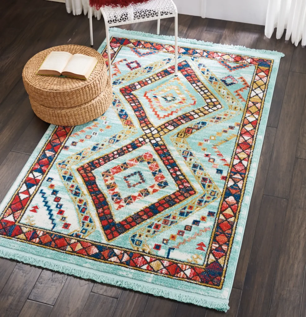 The Navajo Nourison NAV02 Aqua rug