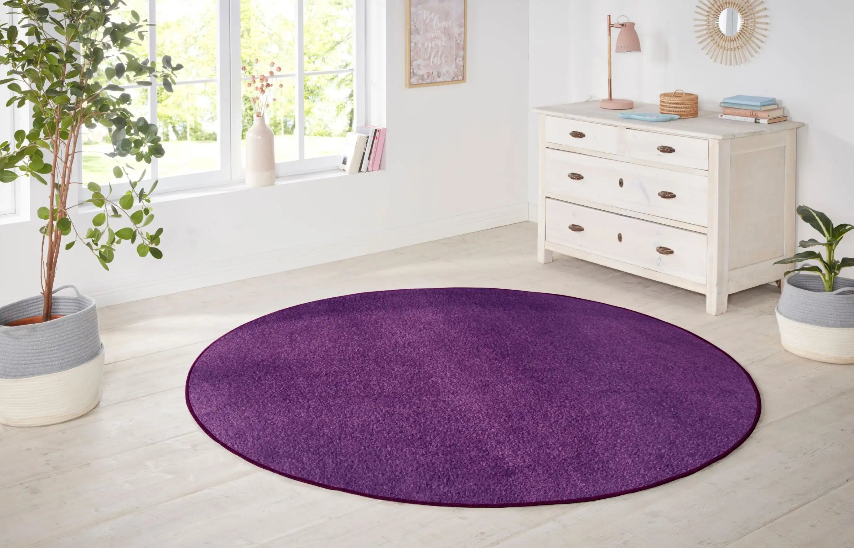 Nasty Purple Round Rug By Hanse Home