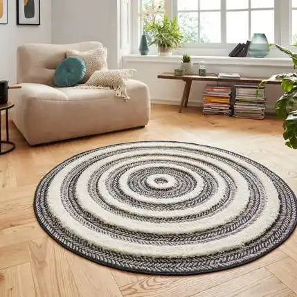 Handira Grey Cream Rug by Mint Rugs