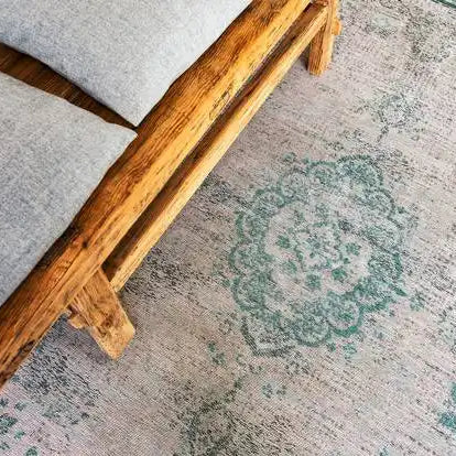 Fading World Medallion 8259 Jade Oyster Rug