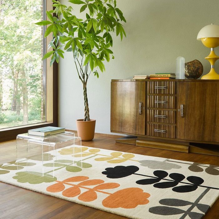 Colourful floral Orla Kiely Stem Multi rug. 