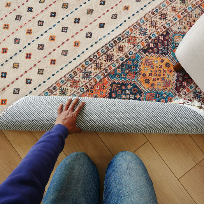 Someone rolling out a new rug. 