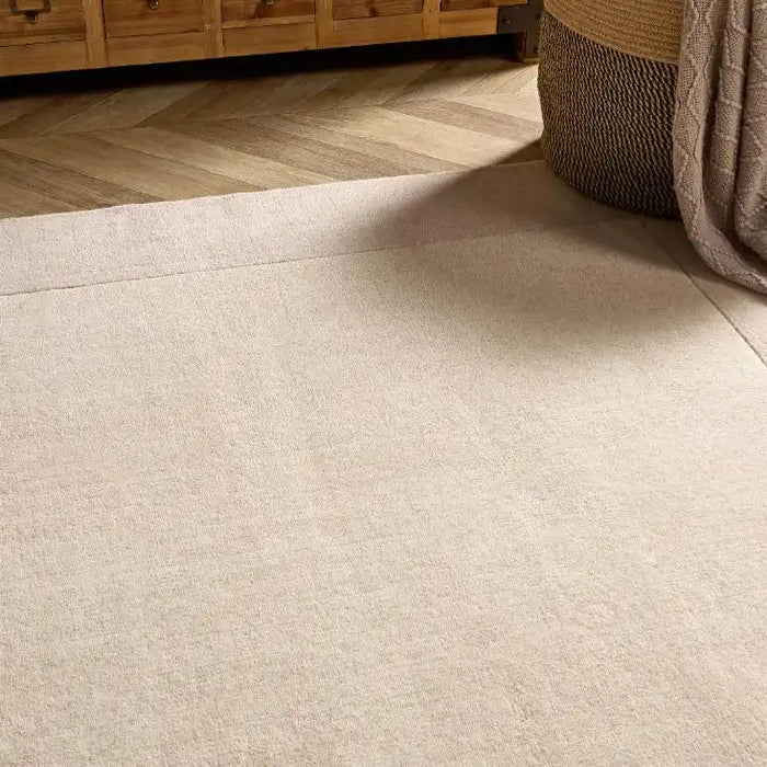 Cream wool rug