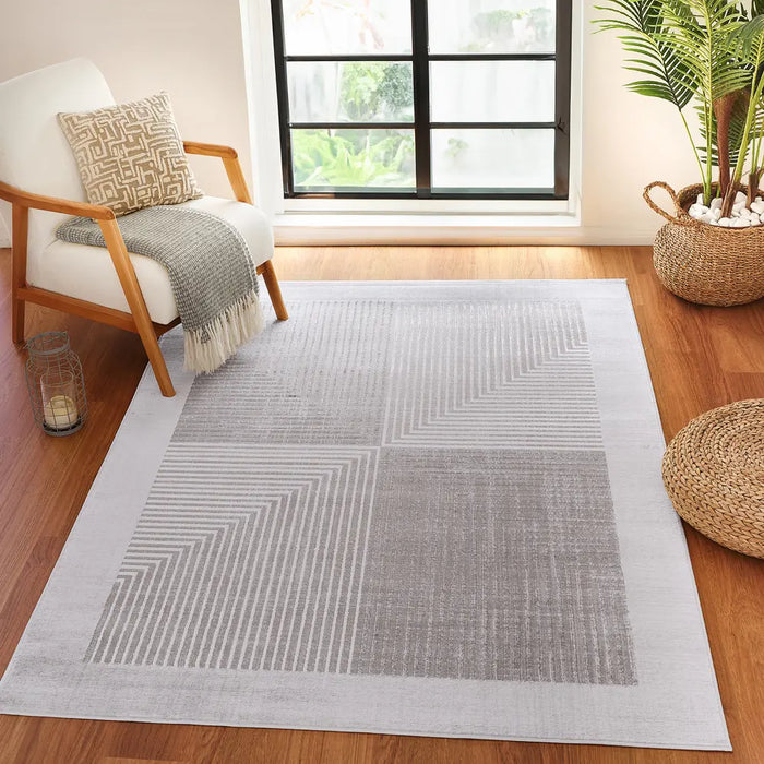 Aitana Scandi Modern Beige/White Area Rug LSR2346