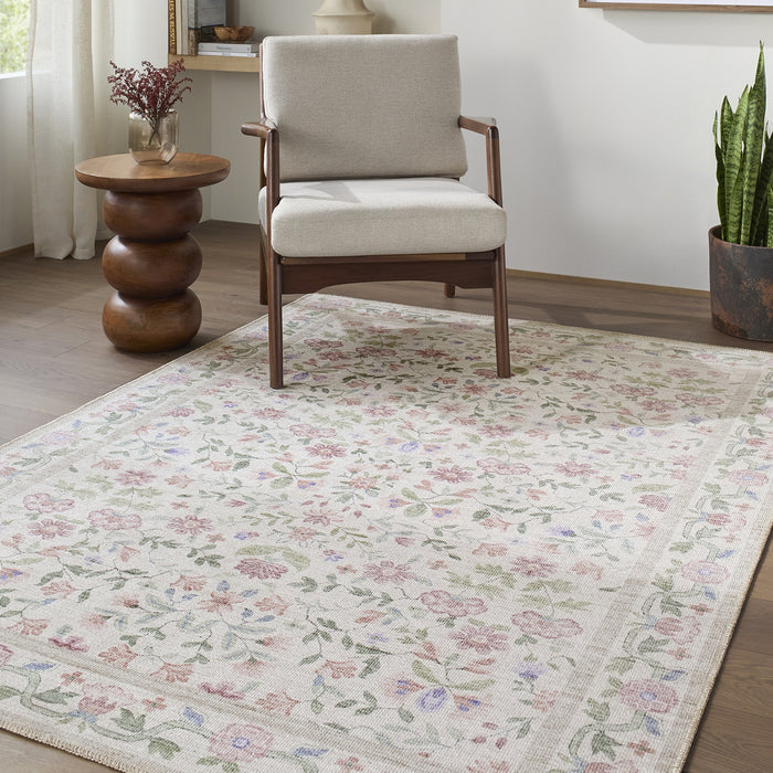 Thistle Washable Modern Floral THT2300 Rug