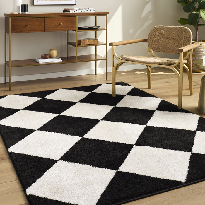 Tivoli Washable Modern High Pile Diamond Pattern EDRV2305 Rug
