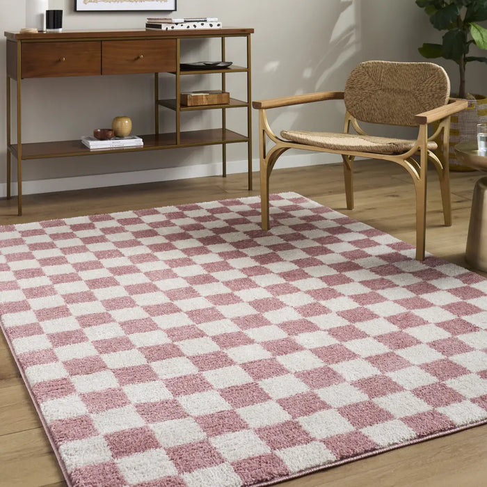 Fossay Shag Washable Modern High Pile Checkered FSG2354 Rug