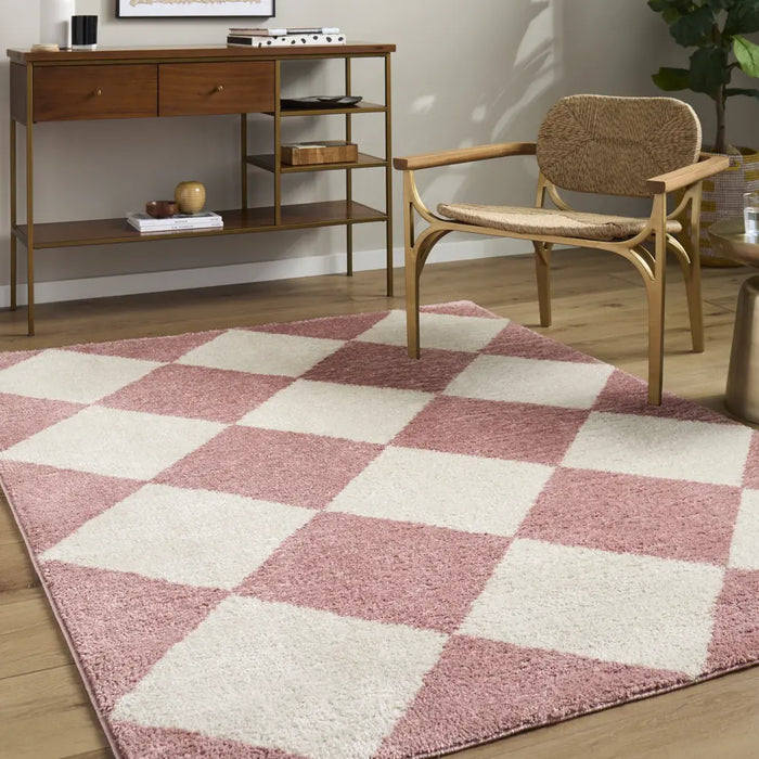 Fossay Shag Washable Modern High Pile Diamond Pattern FSG2355 Rug