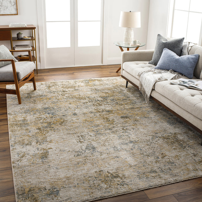 Naila Abstract Modern Marble Fringe IAL2311 Rug