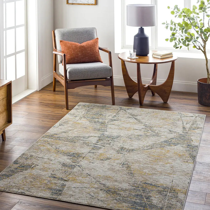 Naila Abstract Modern Marble Fringe IAL2314 Rug