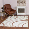 Limburg Modern Brown White Graphic Living Dining Bedroom Rug LBU2319