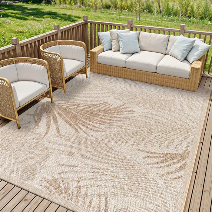 Vanessa In- & Outdoor Coastal JuteLook Brown Area Rug TRG2384