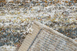 Mastercraft mehari 023 0094 6969 Yellow, Multicoloured Living Room Shaggy Rug.