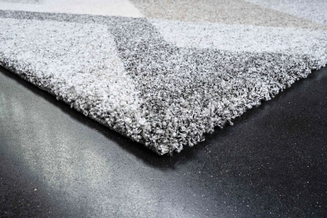 Mastercraft mehari 023 0314 6262 Grey, Beige, Ivory, Multicoloured, Cream Living Room Shaggy Rug.