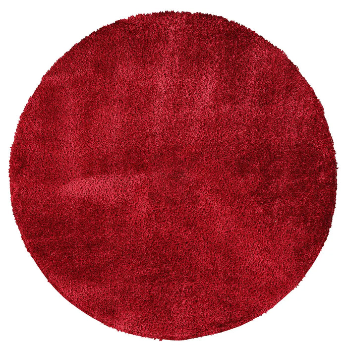 Claire Shaggy Solid Color Plush Pile Cherry CDG2325