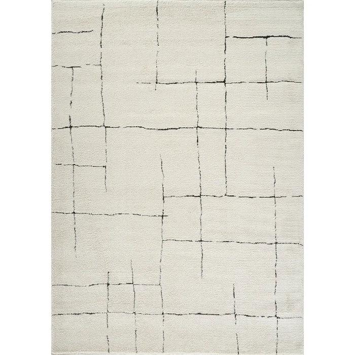 Ava Scandi Modern High Pile Ivory/Black Area FEU2300