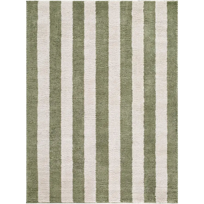 Fossay Shag Washable Modern High Pile Striped FSG2346 Rug