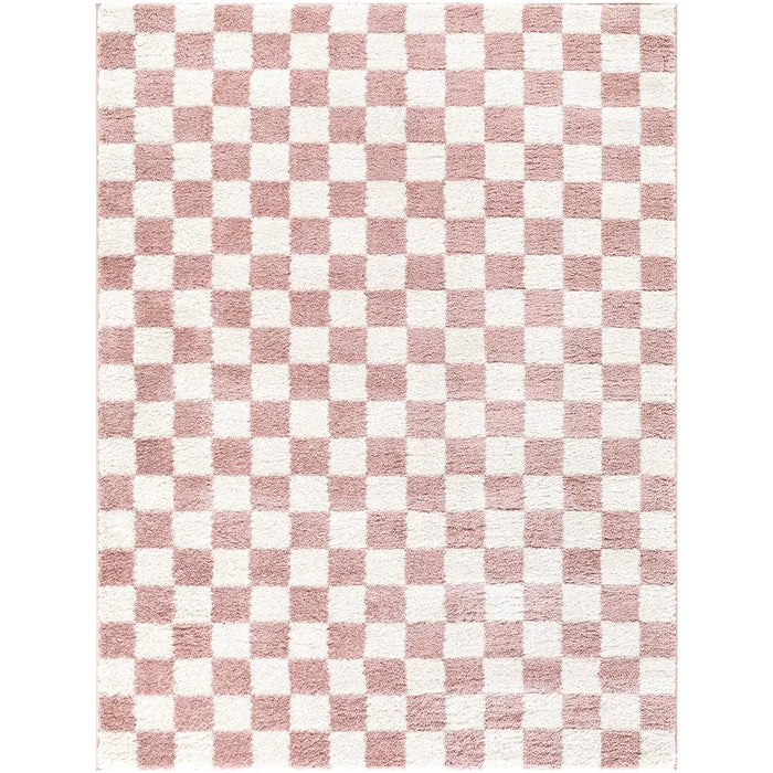Fossay Shag Washable Modern High Pile Checkered FSG2354 Rug