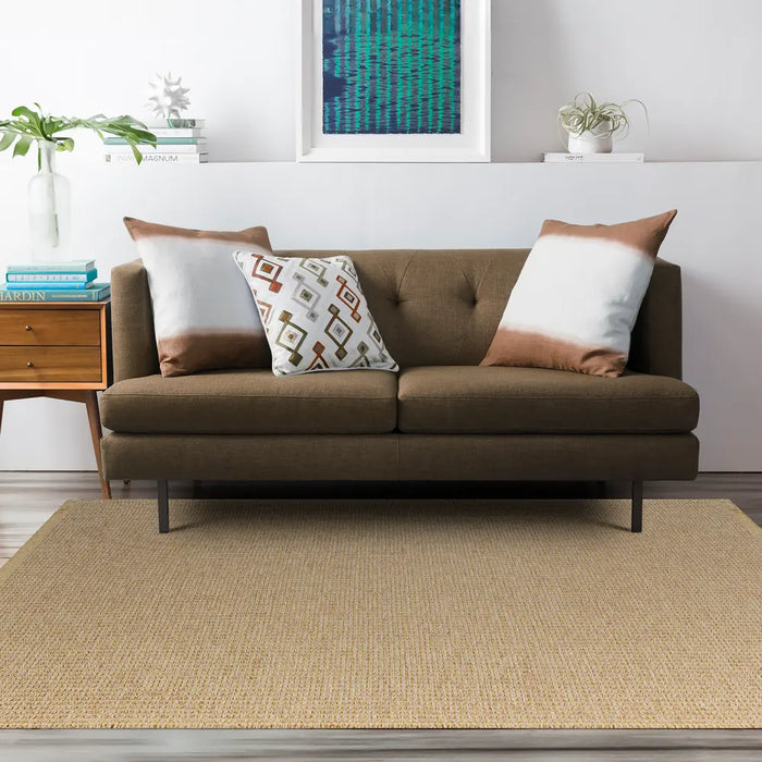 Kimi Becki Owens X Livabliss Solid And Border Brown Jute Area BOKM2303