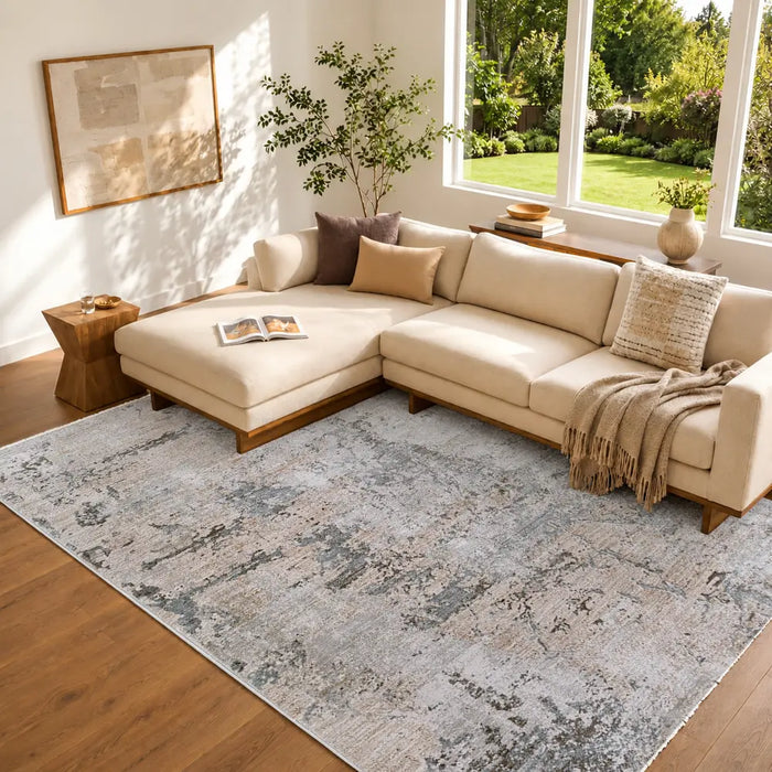 Brunswick Abstract Fringe BWK2308 Rug