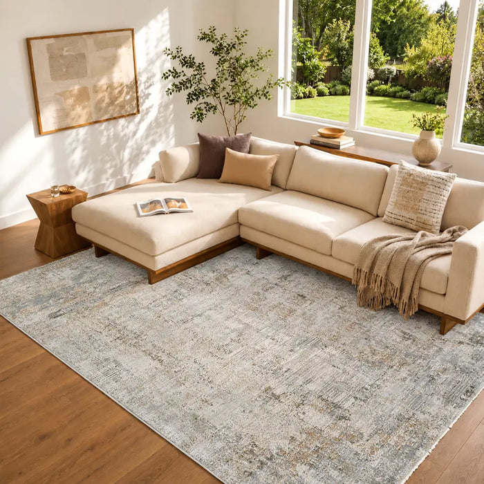 Brunswick Abstract Fringe BWK2338 Rug