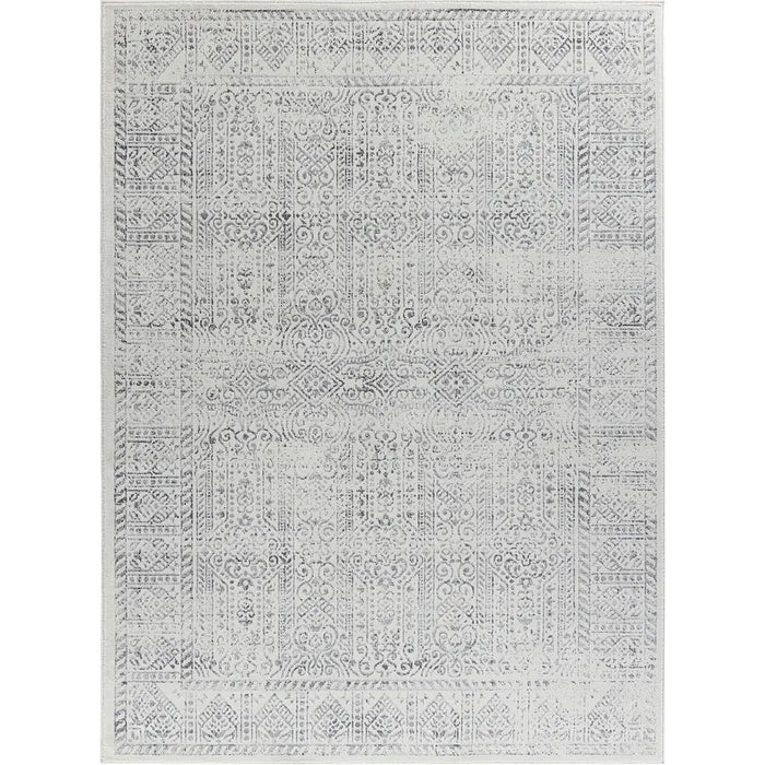 Dania Vintage Oriental Boho Grey/Ivory Rug FSA2386