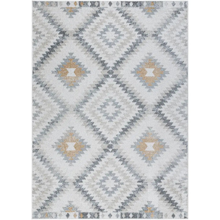 Harput-Rustic Beige Grey Brown Graphic Diamond Pattern Living Dining Bedroom Rug HAP1166