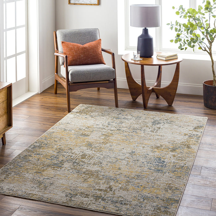 Naila Abstract Modern Marble Fringe IAL2311 Rug