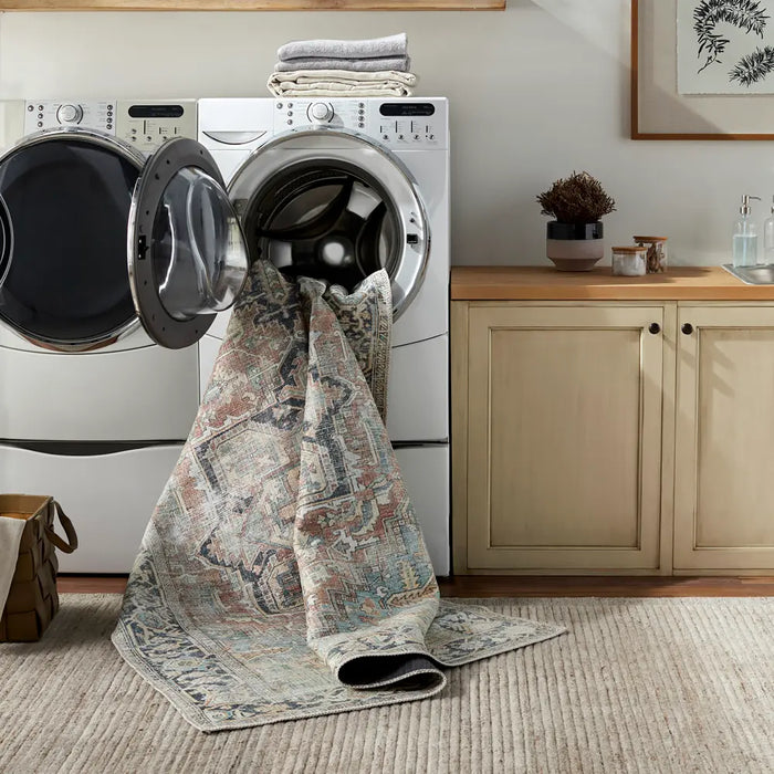 Dido Machine Washable Traditionnal Boho Sage Area KMR2307