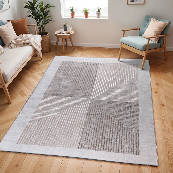 Aitana Scandi Modern Beige/White Area Rug LSR2346